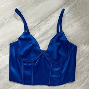 New without Tags Blue Corset Top size Small